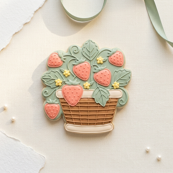 Strawberry Summer Cookie Cutter, 3D Printed Food Theme