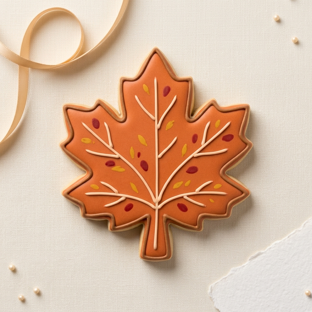 Maple Leaf Detailed Fall Thanksgiving Cookie Cutter, 3D Printed Holiday Theme