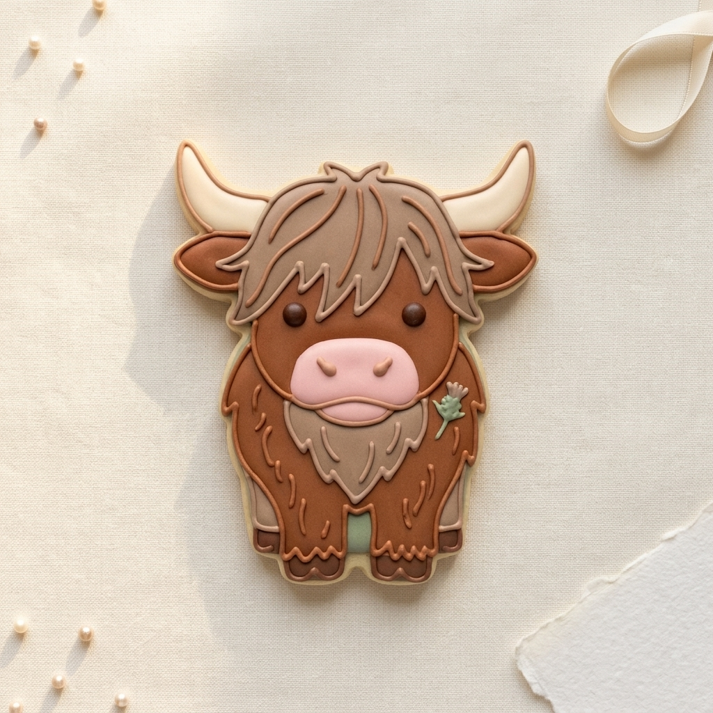 Highland Cow Detailed Scottish Hairy Coo Cookie Cutter, 3D Printed Animal Theme