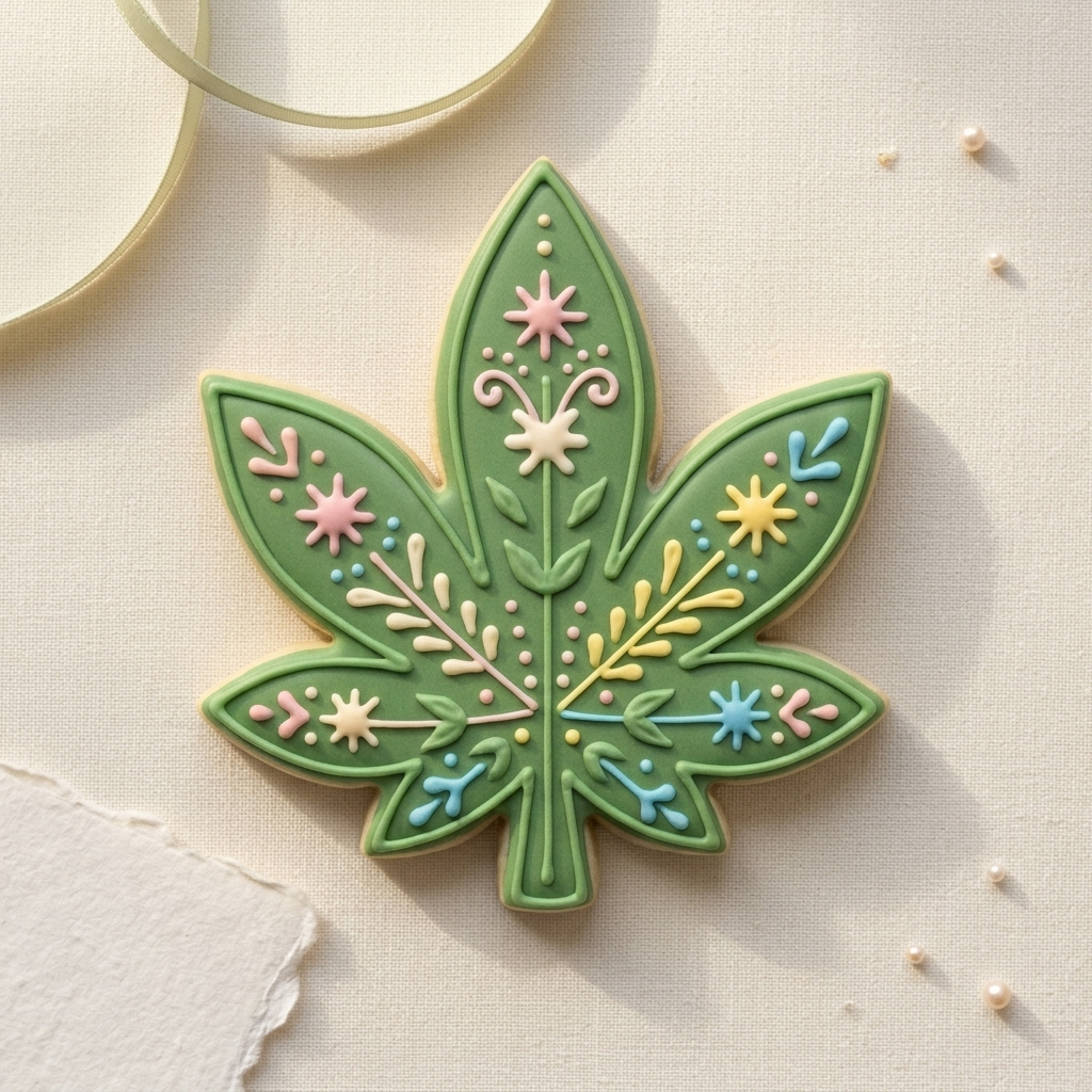 Weed Leaf Celeblaze Cookie Cutter, 3D Printed Garden Theme