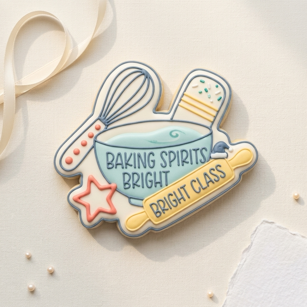 Baking Spirits Bright Class Cookie Cutter, 3D Printed Cookie Theme