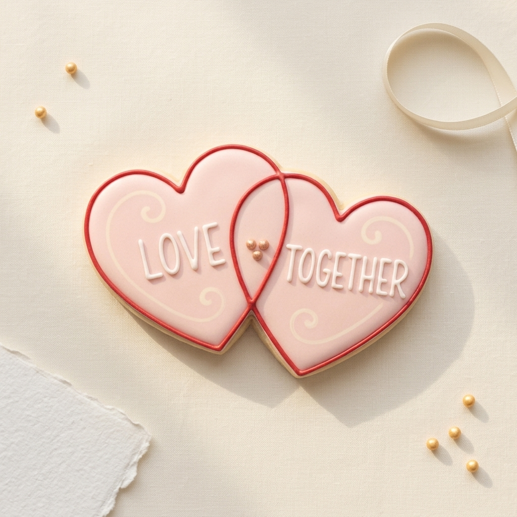 Double Hearts Valentines Cookie Cutter, 3D Printed Valentine Theme
