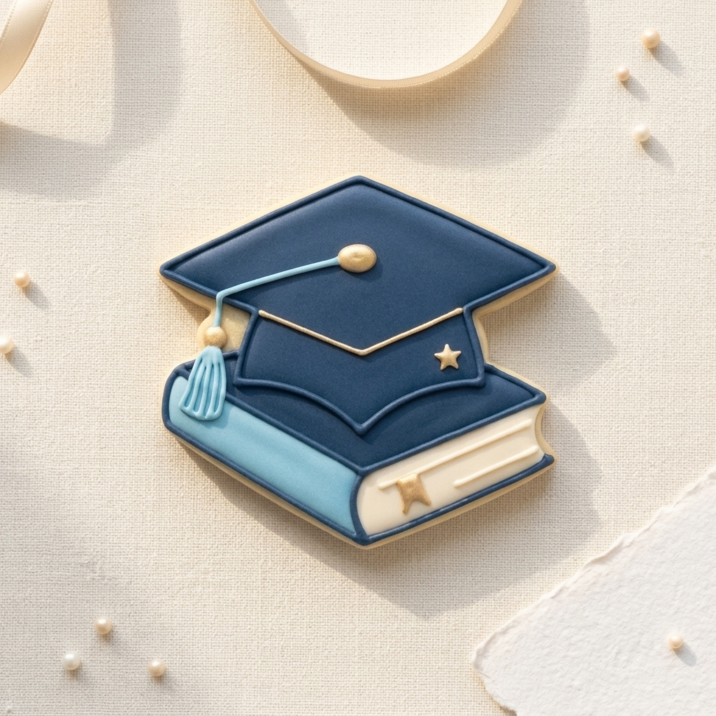 Graduation Cap Book Cookie Cutter, 3D Printed Graduation Theme