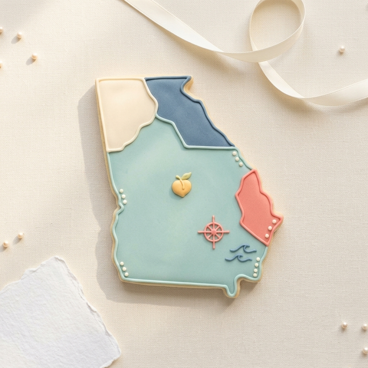 State Of Georgia Cookie Cutter, 3D Printed Cookie Theme