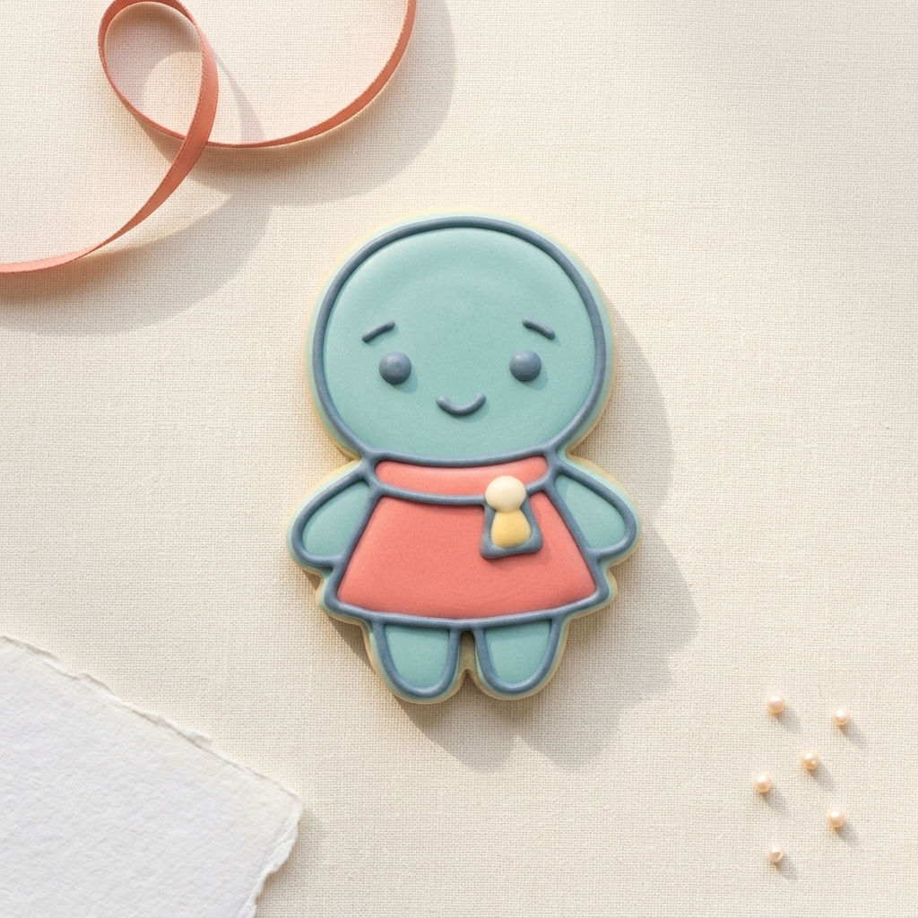 Blue Character Cookie Cutter, 3D Printed Cookie Theme