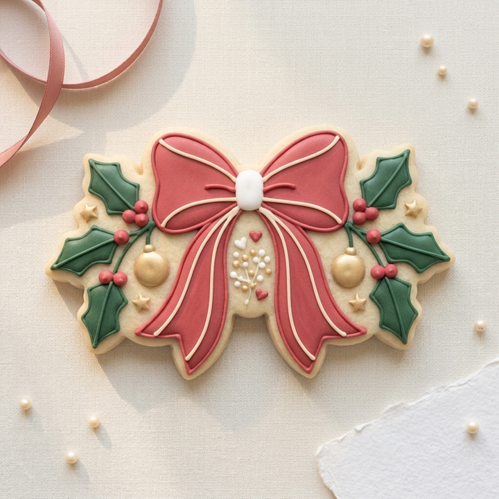 Coquette Christmas Cookie Cutter, 3D Printed Christmas Theme