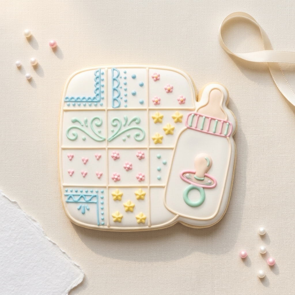 Baby Royal Icing Piping Practice Sheets Cookie Cutter, 3D Printed Baby Shower Theme