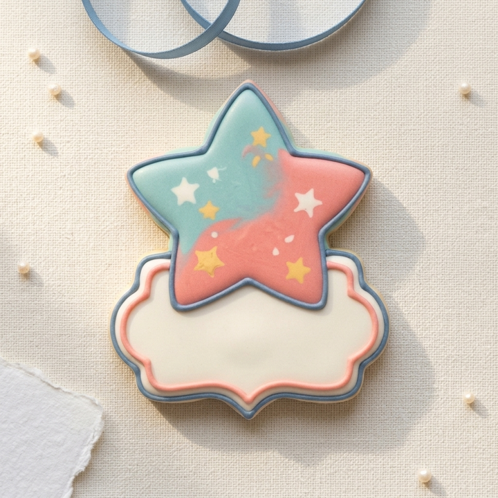 Chubby Star Cookie Cutter, 3D Printed Shape Theme