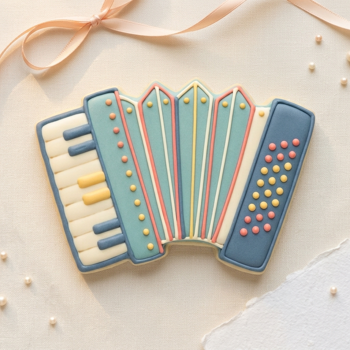Accordion Cookie Cutter, 3D Printed Cookie Theme
