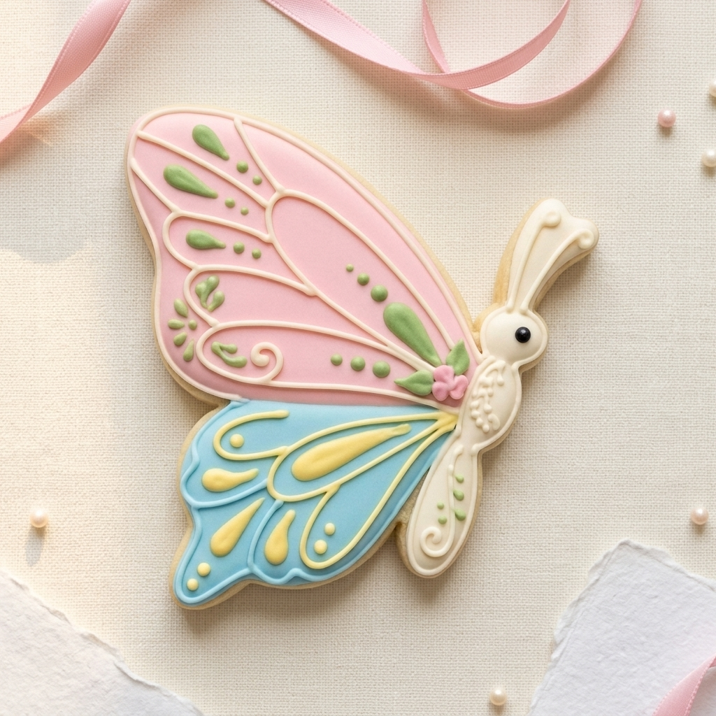 Graceful Side Butterfly Cookie Cutter, 3D Printed Garden Theme
