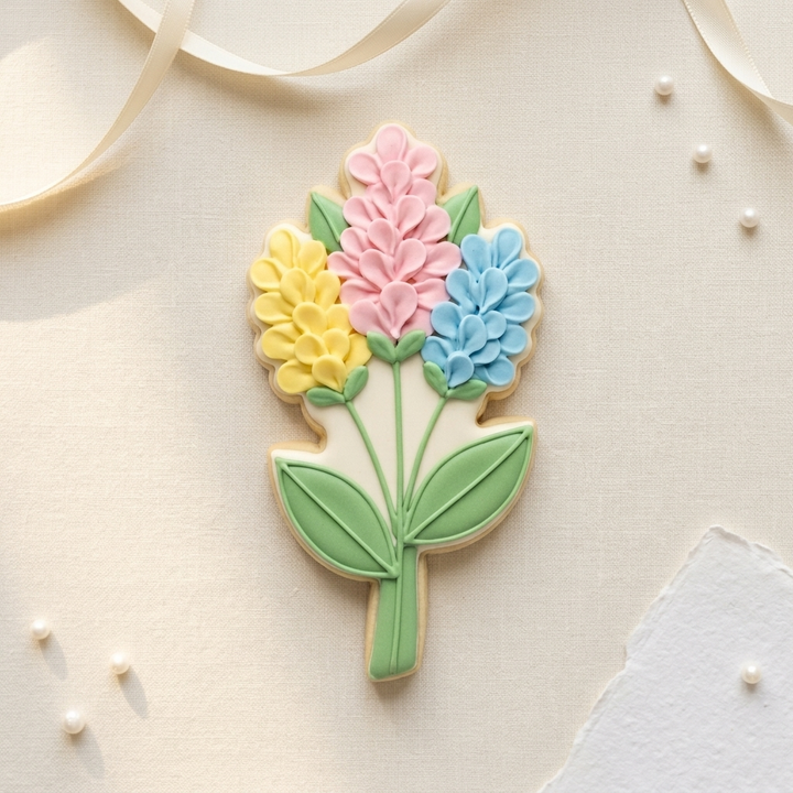 Tall Flower With Tag Cookie Cutter, 3D Printed Garden Theme