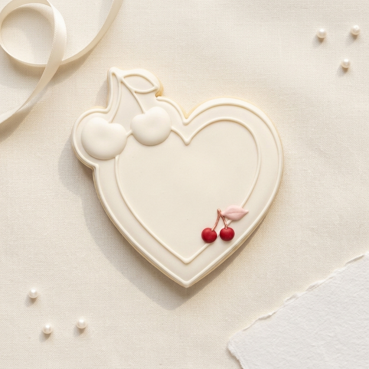 Heart Cherries Cookie Cutter, 3D Printed Valentine Theme