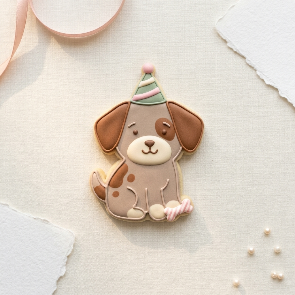 Puppy Birthday Cookie Cutter, 3D Printed Animal Theme