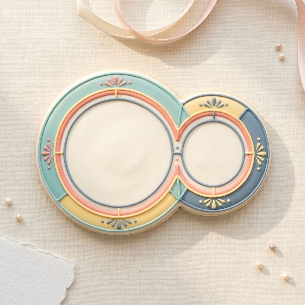 Nesting Elongated Circles Cookie Cutter, 3D Printed Shape Theme