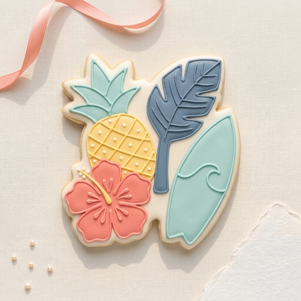 Luau Summer Cookie Cutter, 3D Printed Cookie Theme