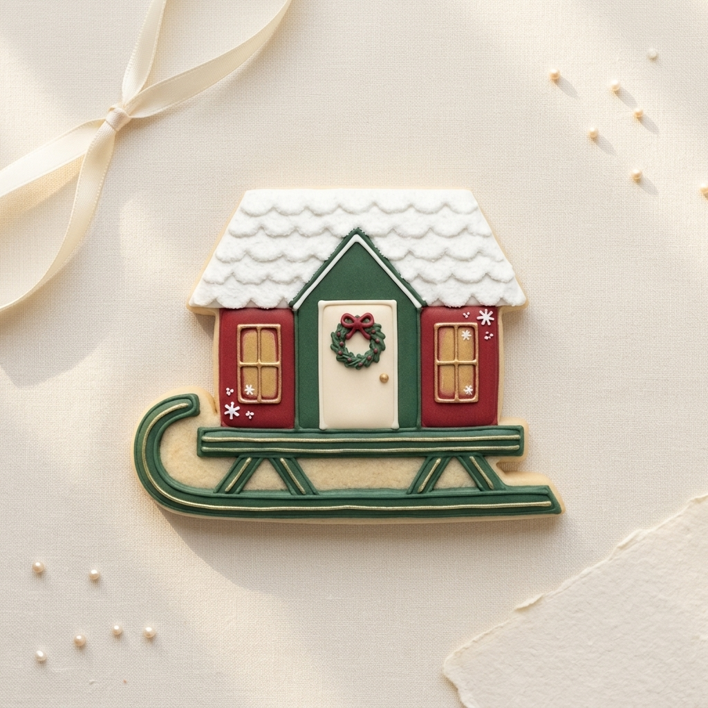Christmas Farmhouse Sled Cookie Cutter, 3D Printed Christmas Theme