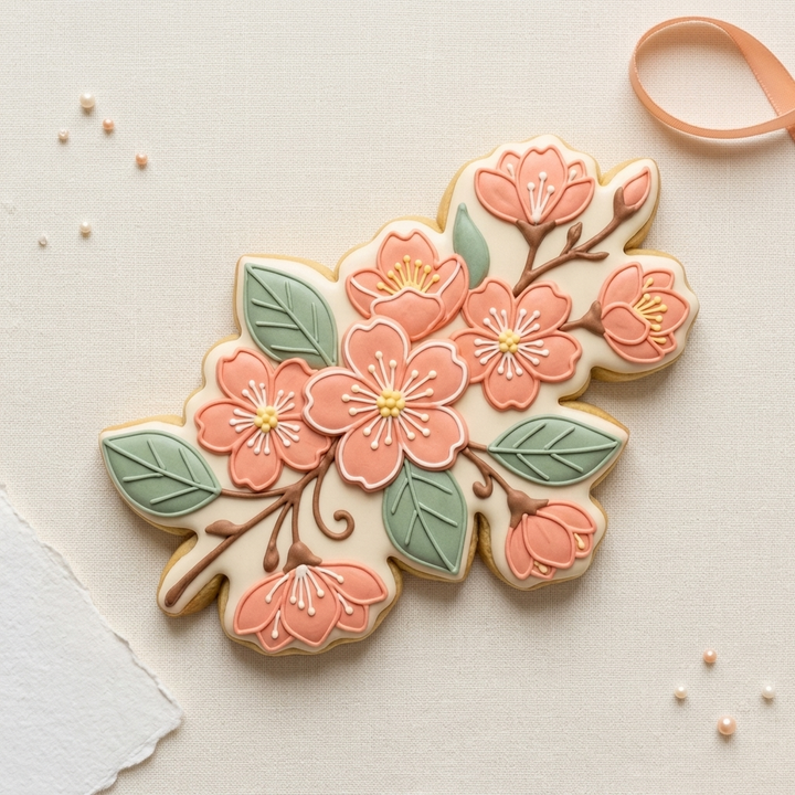 Cherry Blossom Flower Cookie Cutter, 3D Printed Food Theme