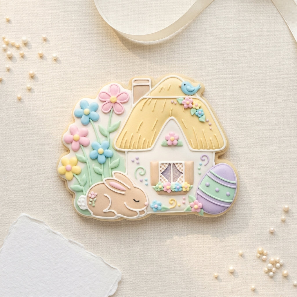 Cottage Core Easter Cookie Cutter, 3D Printed Easter Theme