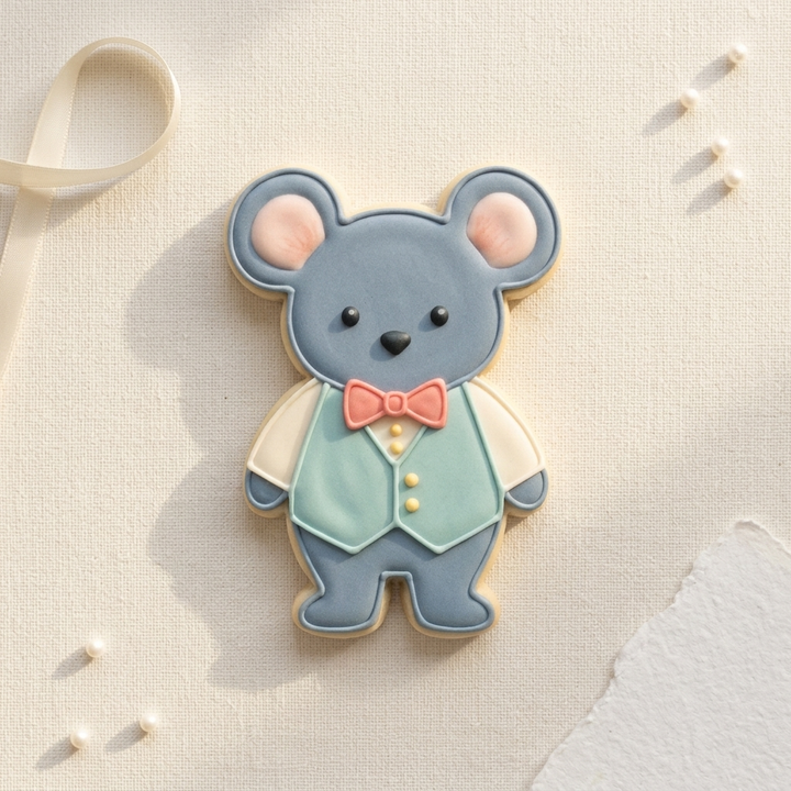 Boy Mouse Cookie Cutter, 3D Printed Cookie Theme