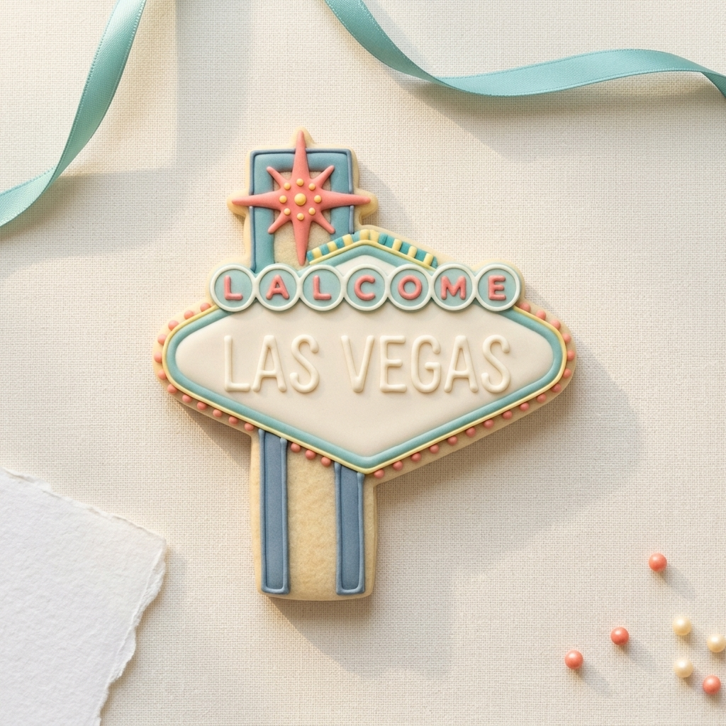 Las Vegas Sign Cookie Cutter, 3D Printed Cookie Theme