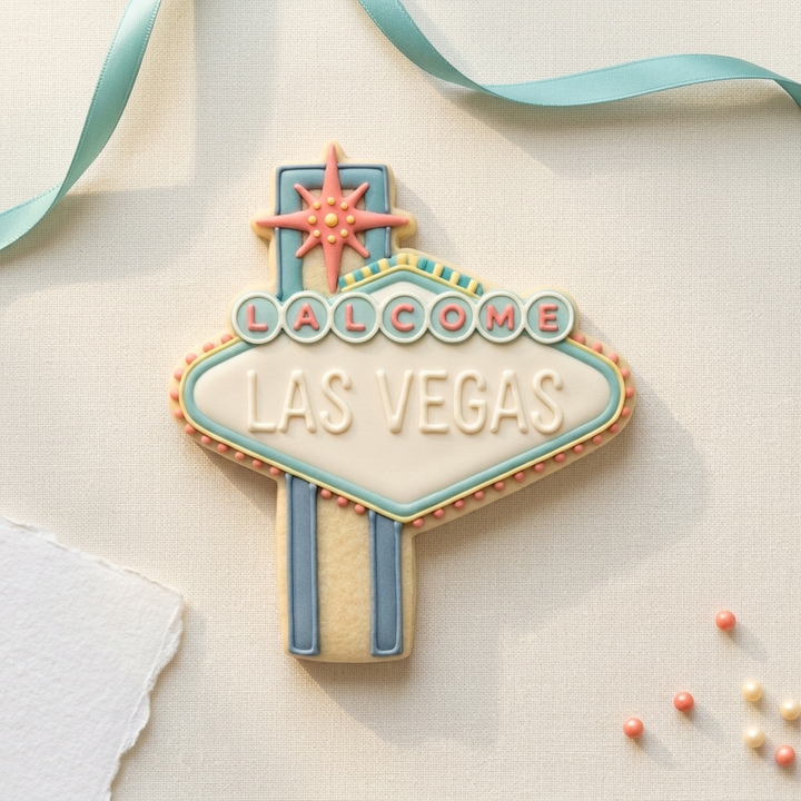 Las Vegas Sign Cookie Cutter, 3D Printed Cookie Theme