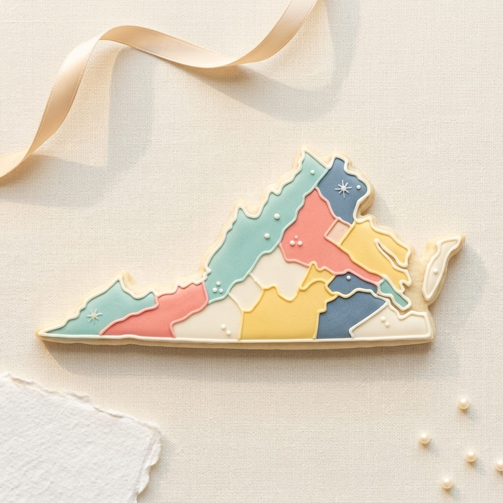 State Of Virginia Cookie Cutter, 3D Printed Cookie Theme