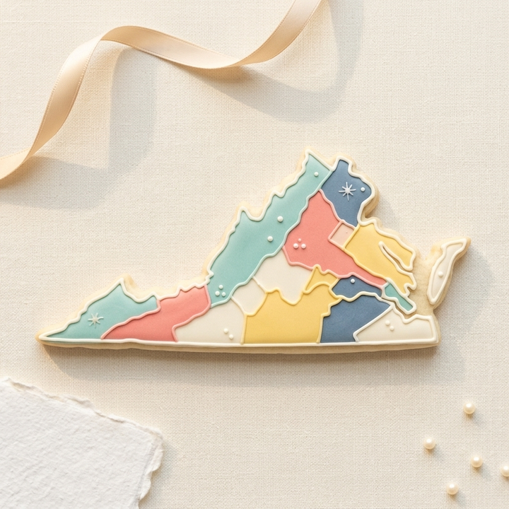 State Of Virginia Cookie Cutter, 3D Printed Cookie Theme