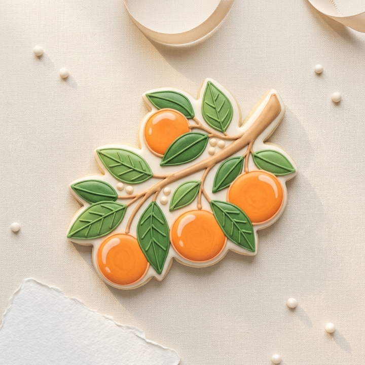 Clementine Branch Cookie Cutter, 3D Printed Garden Party