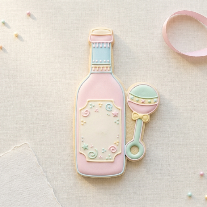 Wine Bottle Cookie Cutter, 3D Printed Baby Shower Theme