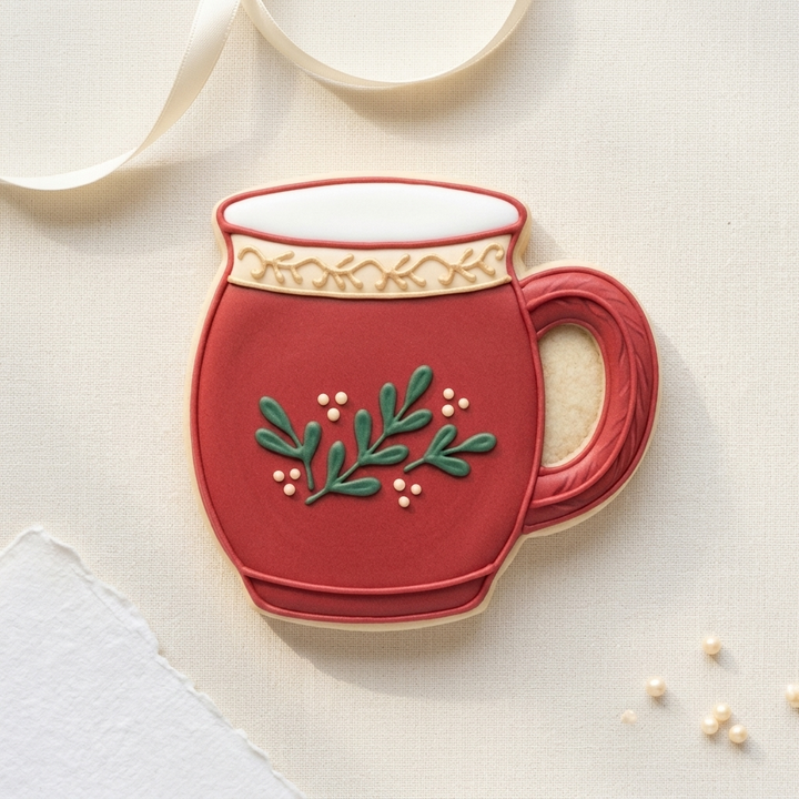 Hot Chocolate Jarrito Cookie Cutter, 3D Printed Christmas Theme