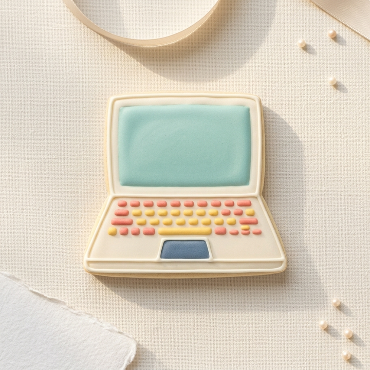 Laptop Cookie Cutter, 3D Printed Cookie Theme
