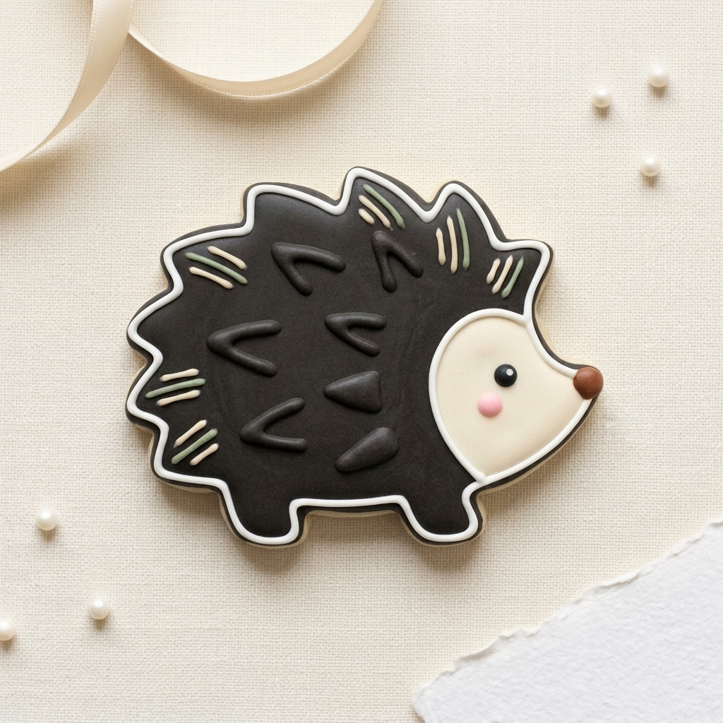 Black Hedgehog Character Cookie Cutter, 3D Printed Animal Theme