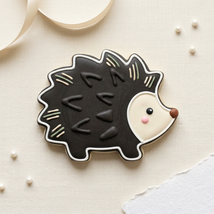 Black Hedgehog Character Cookie Cutter, 3D Printed Animal Theme