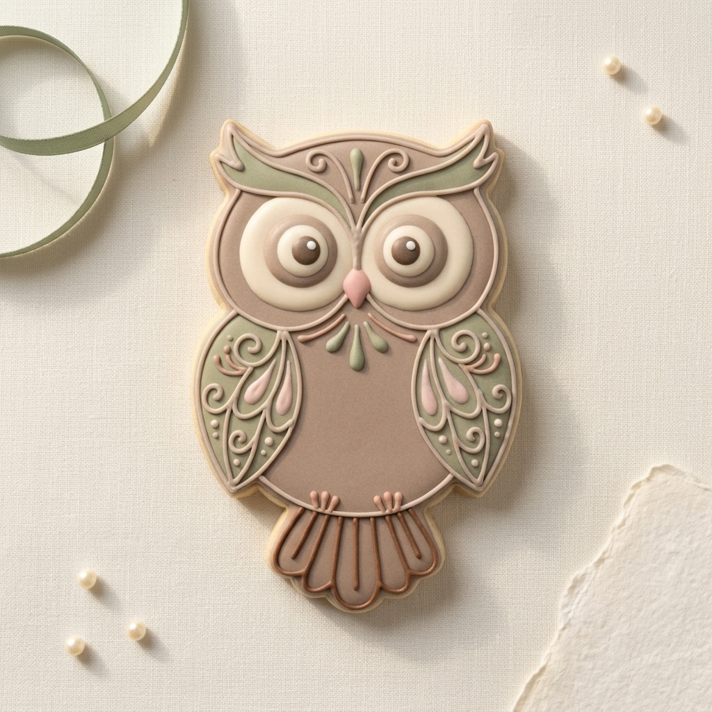 Whimsical Owl Cookie Cutter, 3D Printed Animal Theme