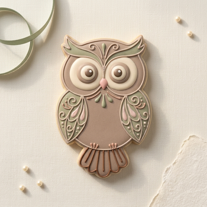 Whimsical Owl Cookie Cutter, 3D Printed Animal Theme