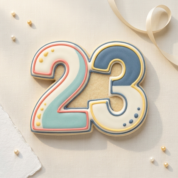 Twenty Three Cookie Cutter, 3D Printed Cookie Theme