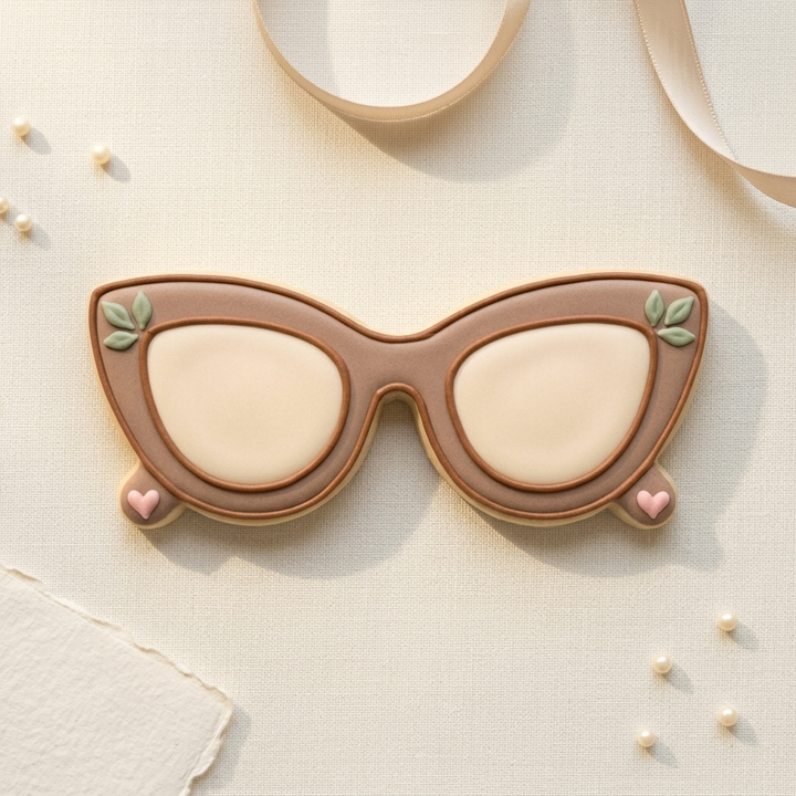 Cat Eye Glasses Cookie Cutter, 3D Printed Animal Theme