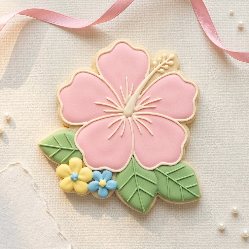 Hibiscus Flower Cookie Cutter, 3D Printed Garden Theme