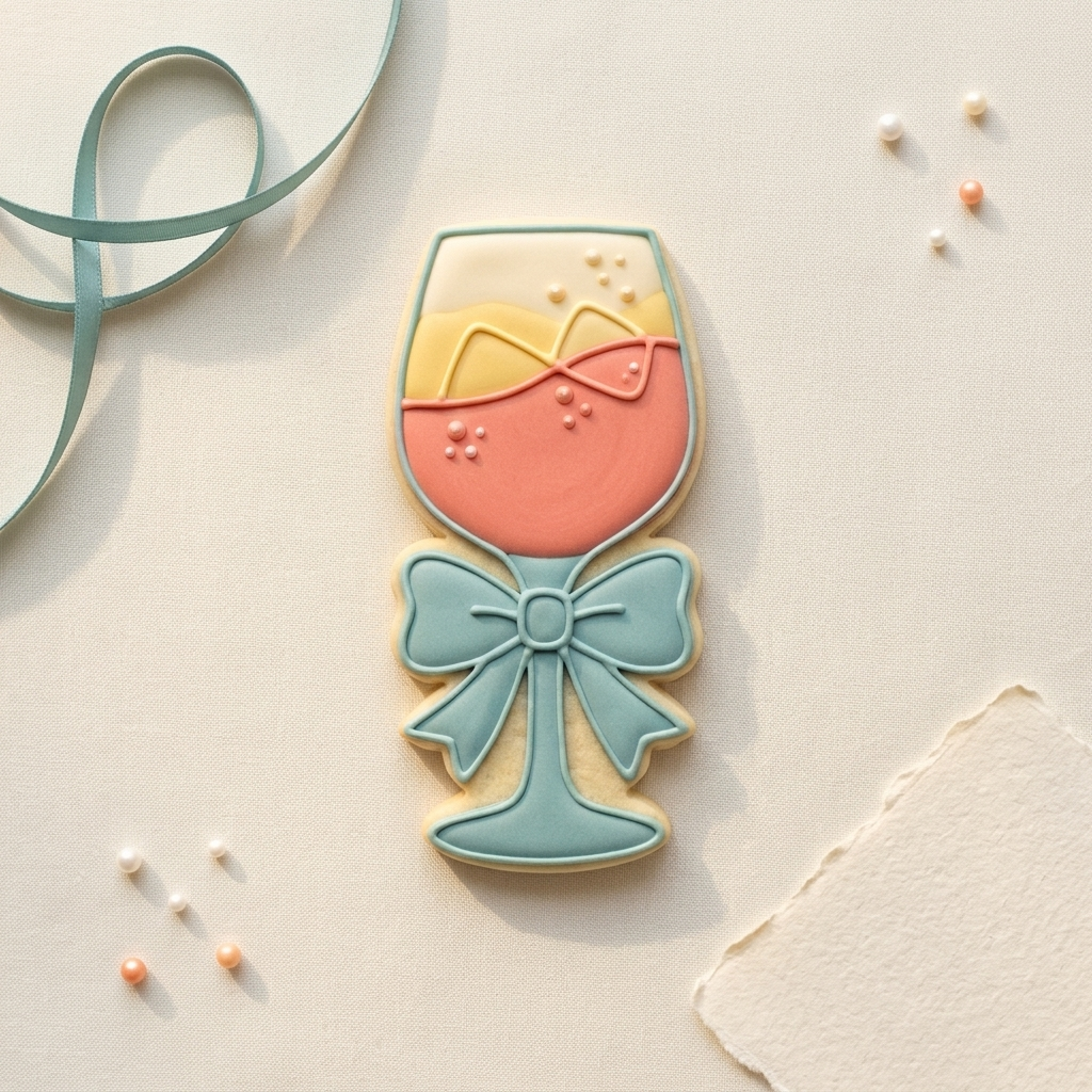 Bow Aperol Spritz Cookie Cutter, 3D Printed Cookie Theme