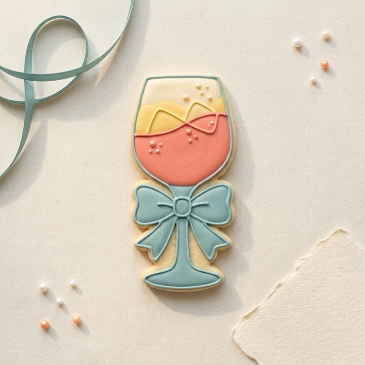 Bow Aperol Spritz Cookie Cutter, 3D Printed Cookie Theme