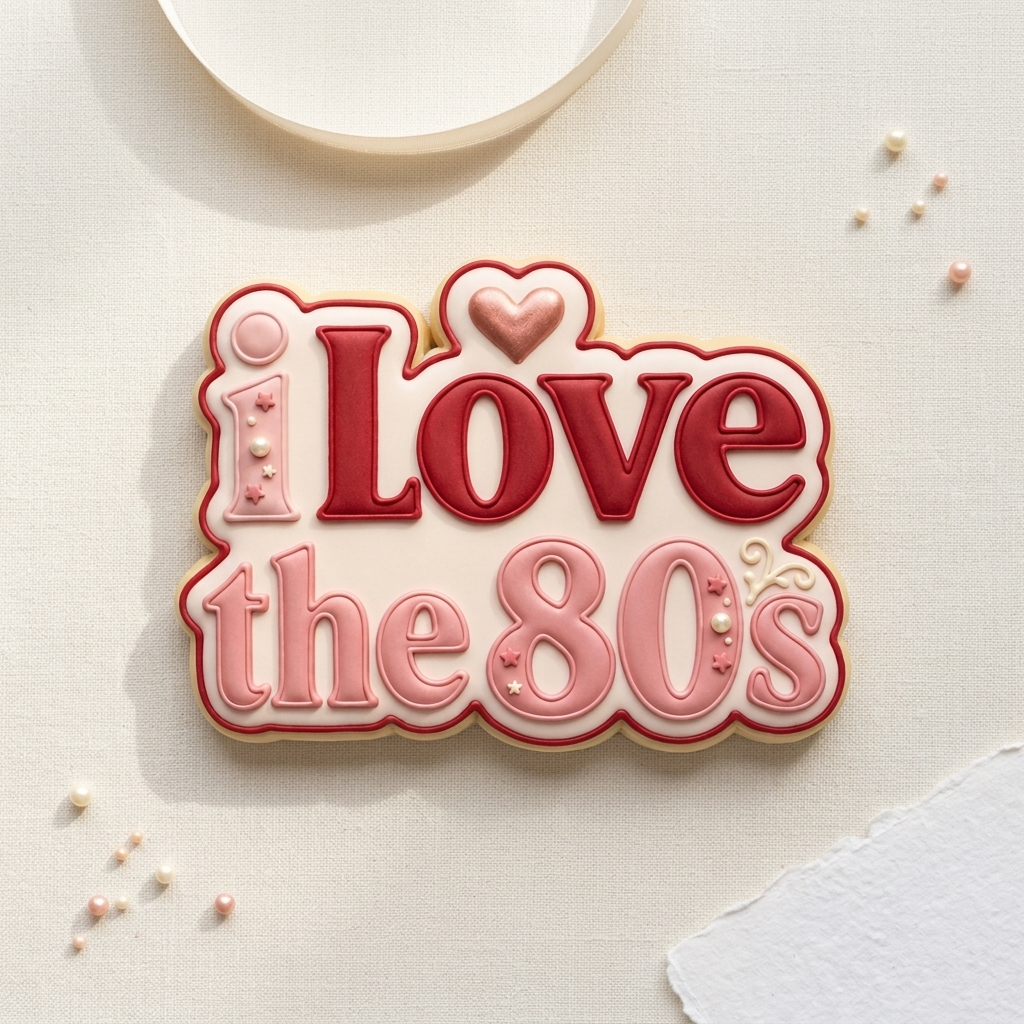 I Love The 80s Cookie Cutter, 3D Printed Valentine Theme