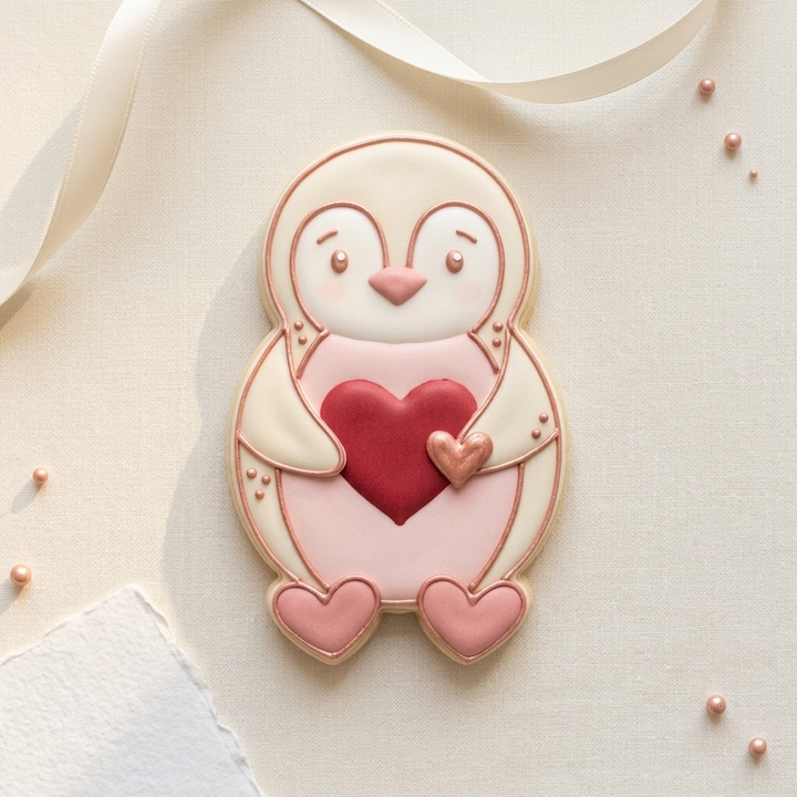 Love Penguin Cookie Cutter, 3D Printed Valentine Theme