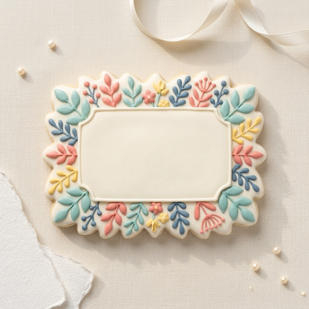 Greenery Rectangle Cookie Cutter, 3D Printed Shape Theme