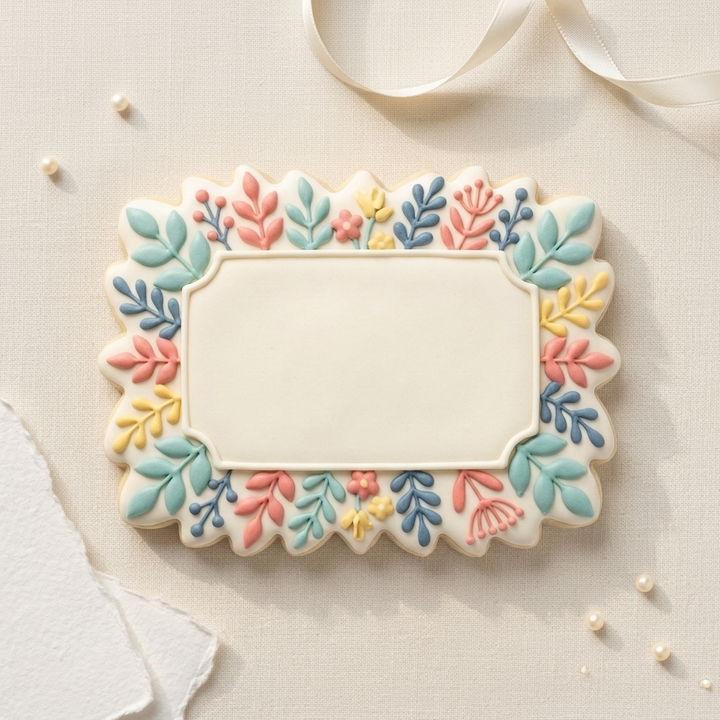 Greenery Rectangle Cookie Cutter, 3D Printed Shape Theme