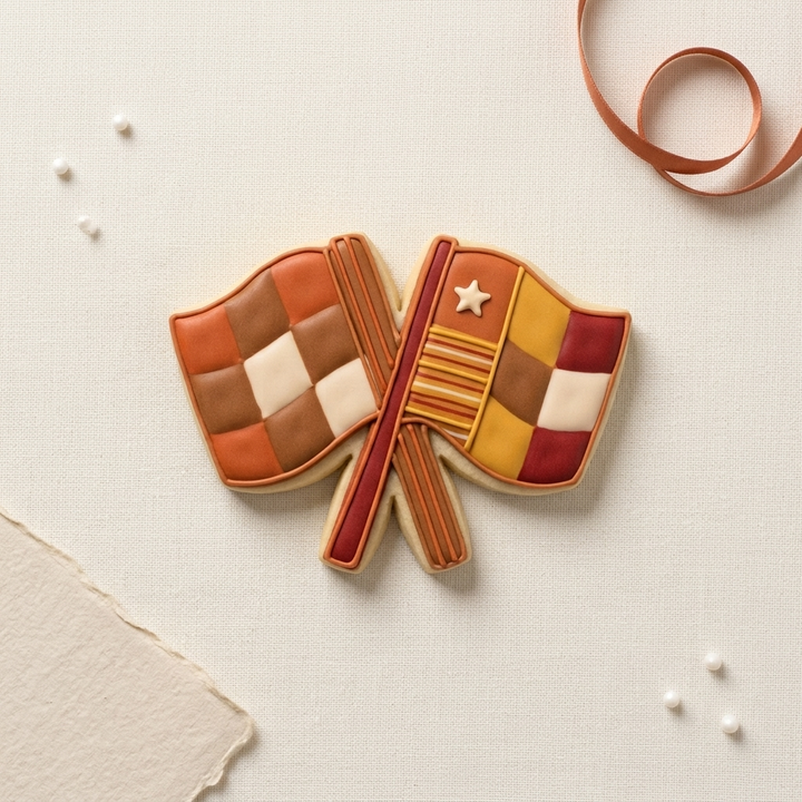Checkered Flags Cookie Cutter, 3D Printed Holiday Theme