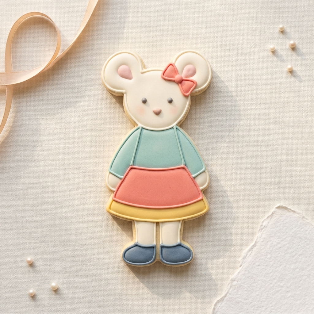 Tall Mouse Doll Cookie Cutter, 3D Printed Cookie Theme