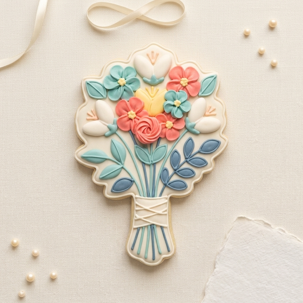 Jordan Bouquet Cookie Cutter, 3D Printed Cookie Theme