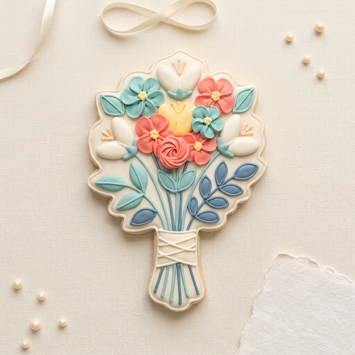Jordan Bouquet Cookie Cutter, 3D Printed Cookie Theme