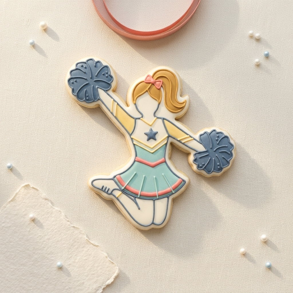 Cheerleading Cookie Cutter, 3D Printed Cookie Theme