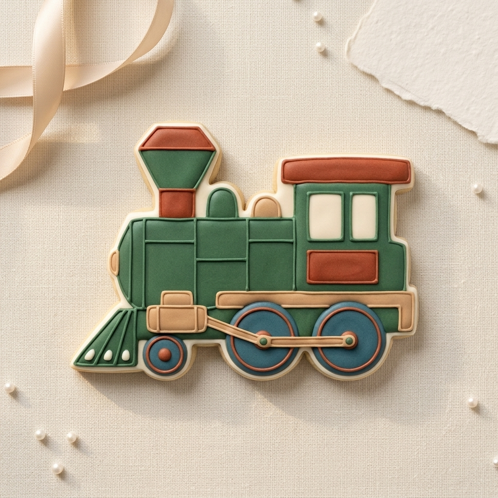 Train Engine Detailed Train Theme Birthday Cookie Cutter, 3D Printed Outdoor Theme